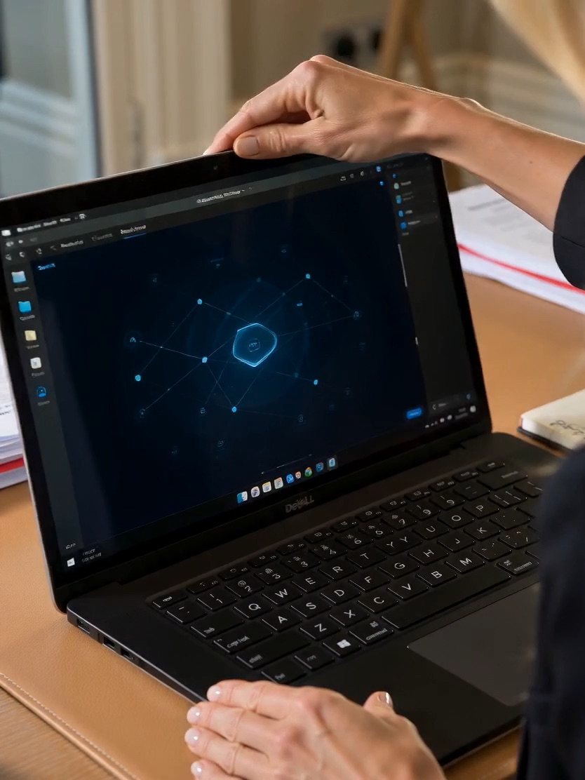 A laptop showing a connected network diagram, photographed for an AI Overview podcast briefing on AI agents A laptop showing a connected network diagram, photographed for an AI Overview podcast briefing on AI agents